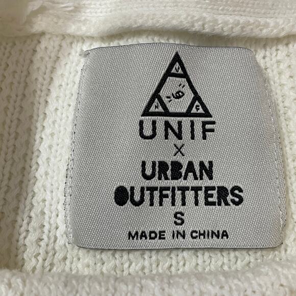 Unif X Urban Outfitters Pullover Waffle Knit Sweater - Cream - Small - Picture 11 of 16